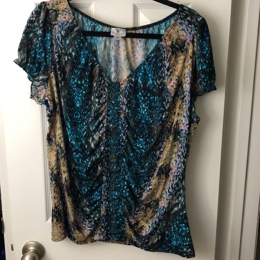 Multicolor short-sleeve Blouse